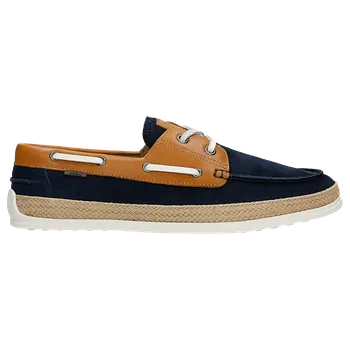 Pánské polobotky Tmavě Modro-Hnědé Pánské Polobotky Z Kombinovaných Kůží Wojas 1025976 45