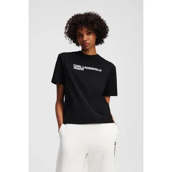 Dámské tričko TRIČKO KARL LAGERFELD JEANS KLJ REG SS ESSENTIAL TEE BLACK