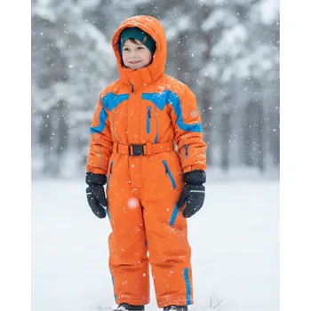 dívčí zimní kombinéza ECHT Dětská zimní kombinéza oranžová 100
