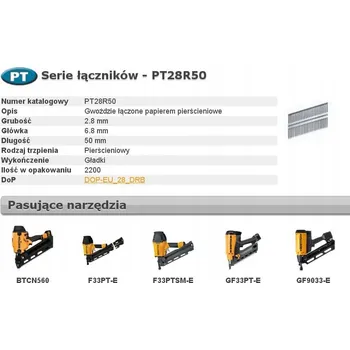 Hřebík Hřebíky Bostitch PT28R50 50 mm 2200 ks