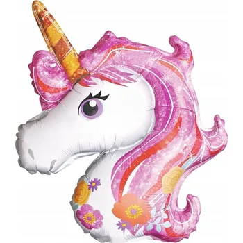 Balónek Velký fóliový balónek JEDNOROŽEC UNICORN narozeniny XXL