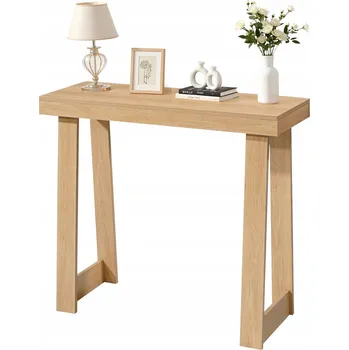 Konferenční stolek Konzolový Stolek Vevor odstíny béžové Přírodní dřevo 91,5 x 81 x 30,5 cm