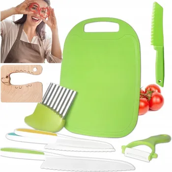 Kuchyňský nůž BEZPEČNÁ SADA KUCHYŇSKÝCH NOŽŮ PRO DĚTI 8 KS - SADA L