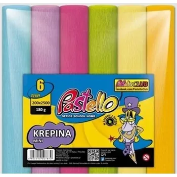 Prostěradlo Krepový papír MINI mačkaný 20x250 6 barev PASTELLO