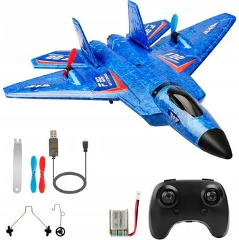 autíčko Dálkově ovládané letadlo model F22 modré EPP pro děti od Věk 8+