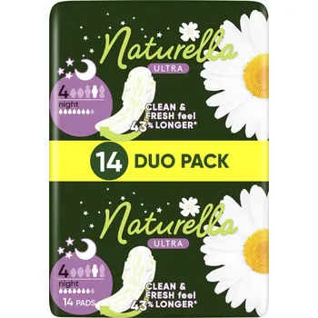 Menstruační vložka Hygienické vložky Naturella s křidélky Ultra 4 Night 14 ks