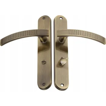 Dveřní kování Interiérová klika Gamet Dlouhá, Štítek kulatý, Štítek s WC zámkem