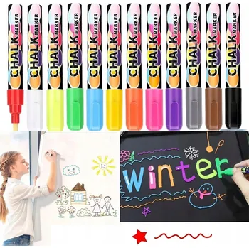 Smazatelné FIXY na sklo, Křídové FIXY na tabule - Sada MIX