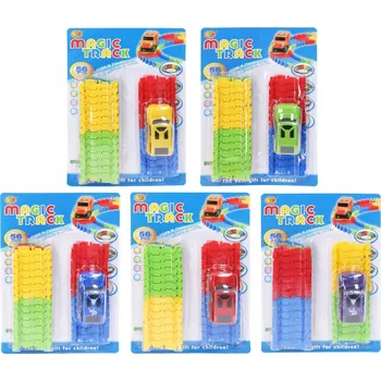 autodráha Dětská hrací dráha s autíčkem 8 cm - výběr ze 4 barev, rozvíjí kreativitu a