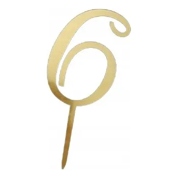 Obraz Na dort – Všechno nejlepší k narozeninám Číslice 6