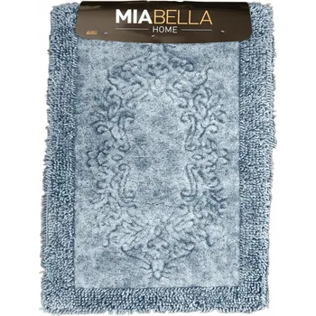 Obraz Sada 100% bavlněných koupelnových předložek DAMASK VINTAGE indigo. 2 ks.