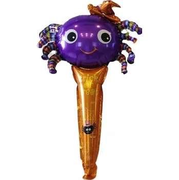 Balónek Fóliový balónek pavouk fialový Halloween dekorace na párty 60×34 cm
