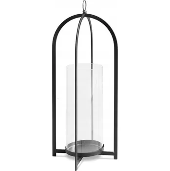 Svícen Skleněný černý svícen Ø20x61,5 cm TOYJ19-161