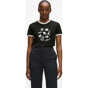TRIČKO KARL LAGERFELD KARL SYMBOLS T-SHIRT BLACK