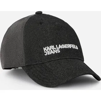 Klobouk KŠILTOVKA KARL LAGERFELD JEANS KLJ TWO TONES BLCK DNM CAP BLACK-DENIM-GREY-DENIM