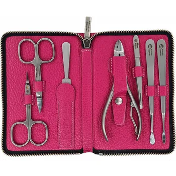 NIEGELOH SOLINGEN Kožená sada na manikúru 82078 růžová