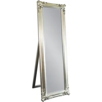 Zrcadlo Stojací zrcadlo rám dřevo stříbrná 52x172 cm 21023