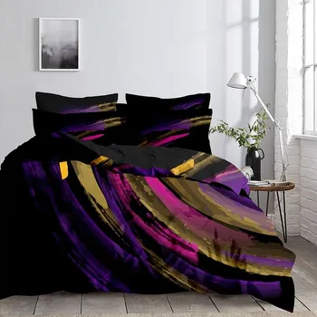 Povlečení Sleep Well Noční rej černé 140 x 200, 70 x 90 cm zipový uzávěr