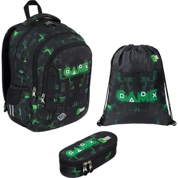 Školní batoh vícekomorový St. Majewski vícebarevný, zelený