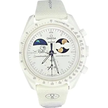 Hodinky Swatch x Omega Bioceramic Mission To Earthphase Moonshine Gold Cold Moon Velikost řemínku: 42mm