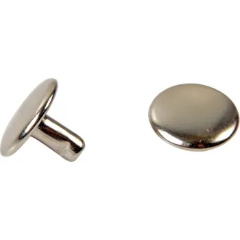 Nýt Sedlářské nýty Zavřené Nikl 50ks Velikost: Střední - průměr 8 mm, délka 6 mm, Materiál.: NP - Nickel plated - Niklované