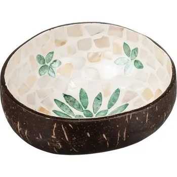 Nádobí Kokosová miska se zeleným listem