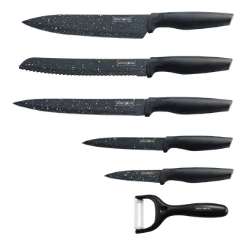 Royalty Line RL-MB5: Sada nožů s nepřilnavým povrchem 5ks černá