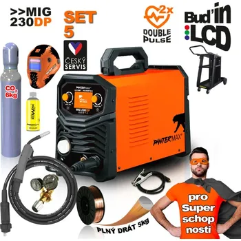 Dílna Pantermax MIG230DP Svářecí invertor Set 5 (MIG/MMA/TIG)