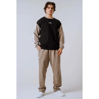 NEBBIA Relaxed fit tepláky POWER béžové XXL