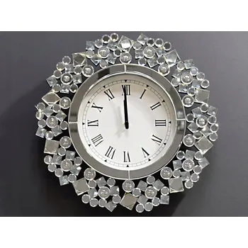 Hodiny Nástěnné hodiny Euro-Home stříbrné 54 cm