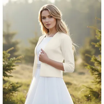 Bolerko Krémové bolerko ke svatebním šatům BS-13 Vybraná velikost: 38