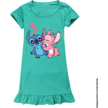 Dívčí pyžamo Lilo & Stitch Dívčí noční košilka - "Lilo a Stitch" Barva: zelená, Velikost: 150