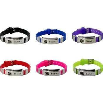 Šperk DIA-WAY Silikonový náramek Diabetic, Barva: Modrá