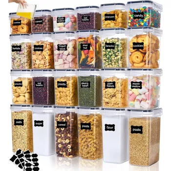 Dóza na potraviny 24 KUSŮ NÁDOB NA POTRAVINY PRO SKLADOVÁNÍ, VHODNÉ I NA MOUKU