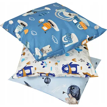 Polštář POVLEČENÍ NA POLŠTÁŘ 40X40 cm SADA 3 KS NA DEKORAČNÍ POLŠTÁŘEK PRO CHLAPCE