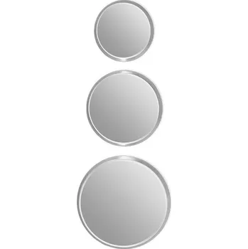 Zrcadlo Sada 3 zrcadel ve stříbrném rámu 12F-361