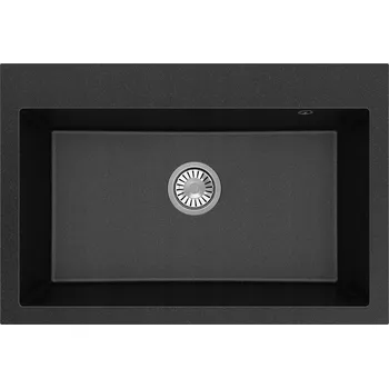 Granitový dřez Jednokomorový granitový dřez Brenor Martel 1K75 černý