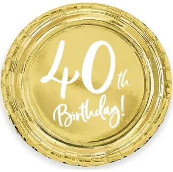Obraz Papírové TALÍŘKY na OSLAVU 40. NAROZENIN 6 ks