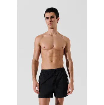 Pánské plavky PLAVKY KARL LAGERFELD ELONGATED LOGO BOARDSHORTS BLACK