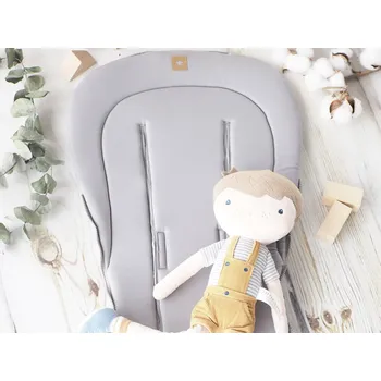 Podložka do kočárku prodloužená (grey, šedý fleece)