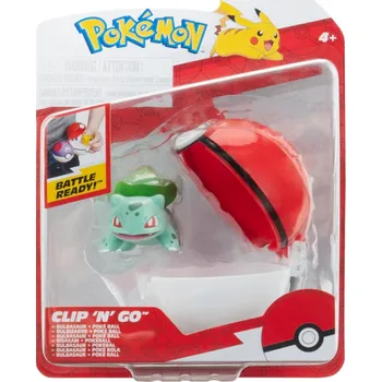 Figurka Pokémon Clip N Go Poké Balls Bulbasaur a Poké Ball