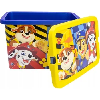 Úložný box Krabička na hračky s víkem Paw Tlapková patrola 7L 18.5x19x28.7 cm Kontejner