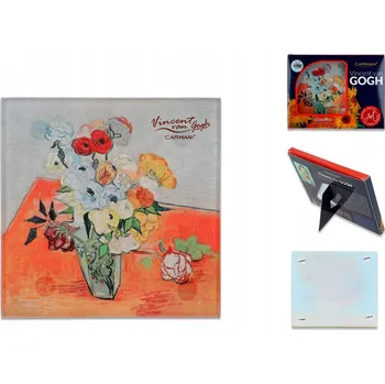 Obraz Skleněná podložka - V. van Gogh, Růže a sasanky (CARMANI)