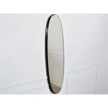Zrcadlo Oválné zrcadlo v černém rámu 36x136x3,5 12F-378