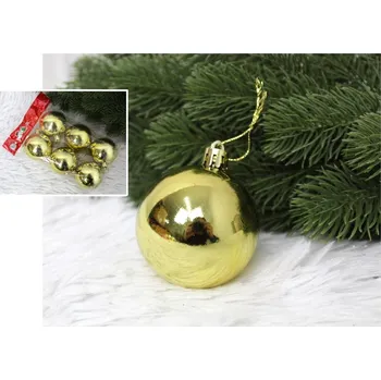 Vánoce dobirkov.cz Vánoční ozdoba 5 cm ZLATÁ - sada 6 ks