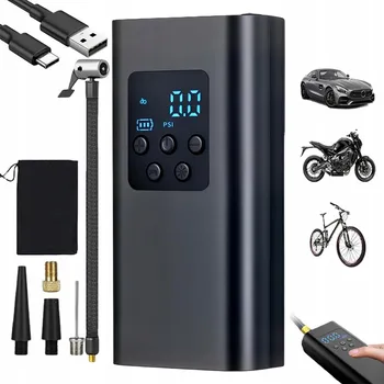 pumpička ELEKTRICKÁ PUMPA AUTOMOBILOVÁ, NA KOLO, BEZDRÁTOVÝ KOMPRESOR NA PNEUMATIKY