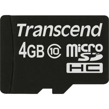Paměťová karta Paměťová karta Transcend MicroSDHC 4GB Class10