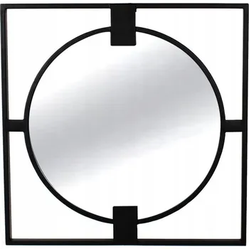 Zrcadlo Kulaté zrcadlo černý kovový rám Ø50x2 TOYJ19-385