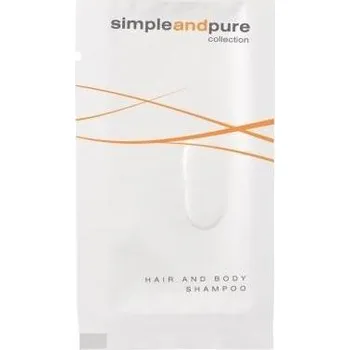 Mýdlo Rystol Simple and Pure hotelový vlasový a tělový šampon v sáčku 10ml 125 ks L-SPHBS10