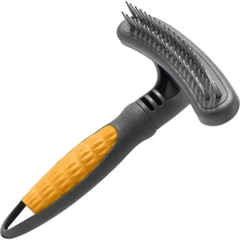 Chov hospodářského zvířete Purlov 26067 Kartáč na chlupy pro domácí mazlíčky, šedožlutý